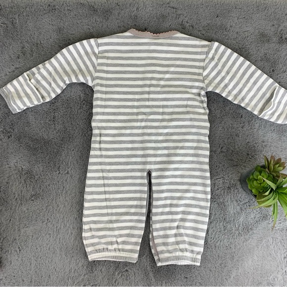 Kushies Striped Convertible Nightgown - 3-6M - Picture 5 of 6